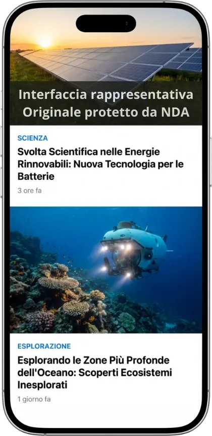 Screenshot dell'app Notizie e video
