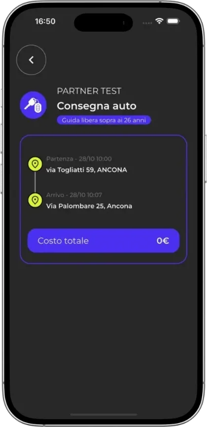 Screenshot dell'app Simba