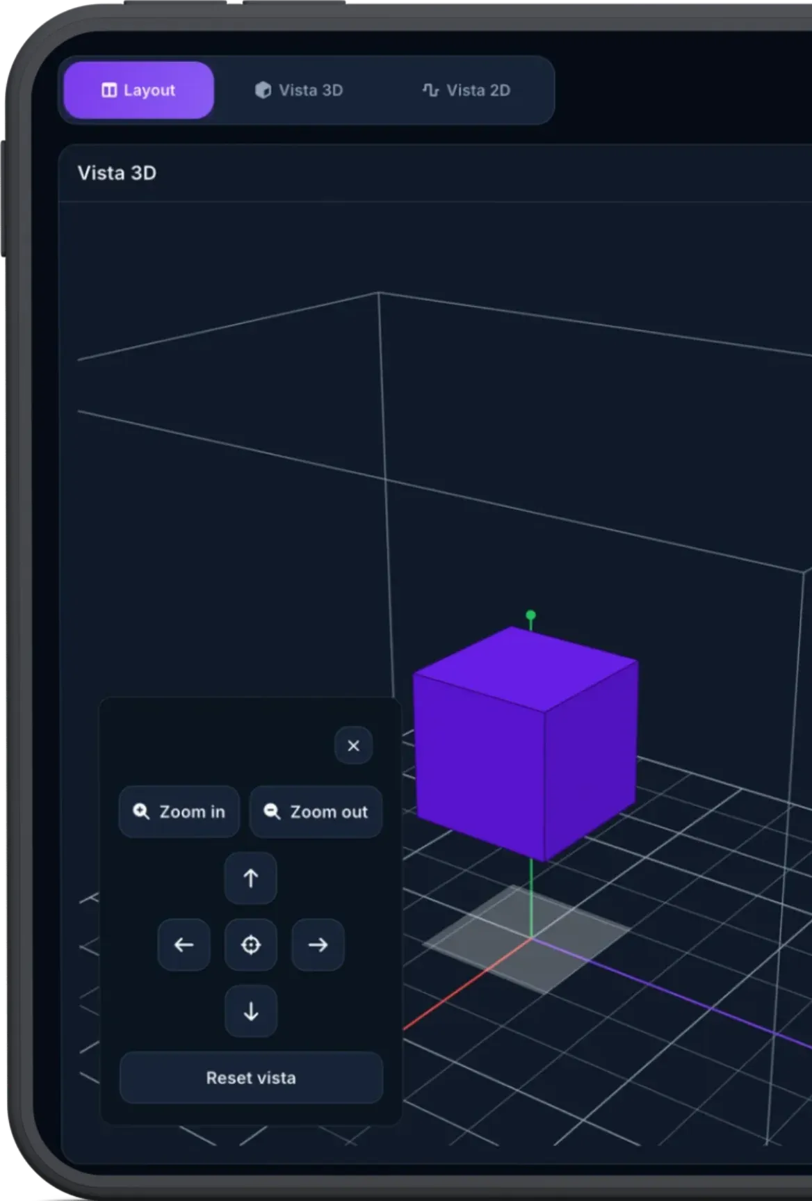 Screenshot dell'app VIS